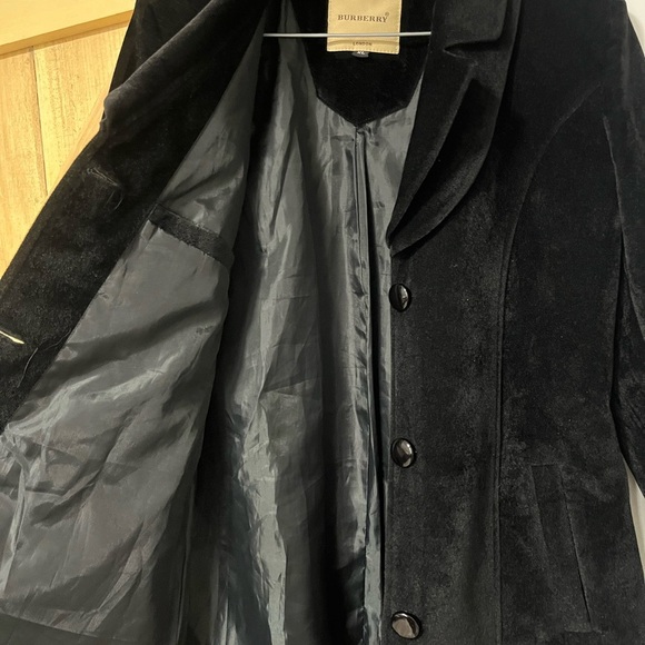 Burberry Black Velvet Trench Coat - Picture 7 of 7